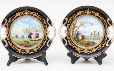 Pair of Vincennes cabinet plates