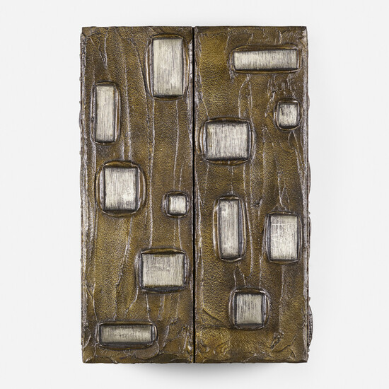 Paul Evans, Sculpted Bronze wall-mounted cabinet