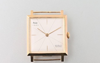 Pax, men's watch, square case in 750 thousandths...
