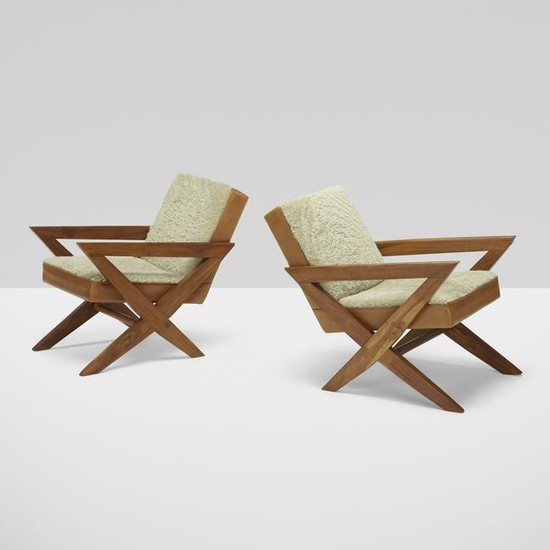 Pierre Jeanneret, Rare lounge chairs from the M.L.A.