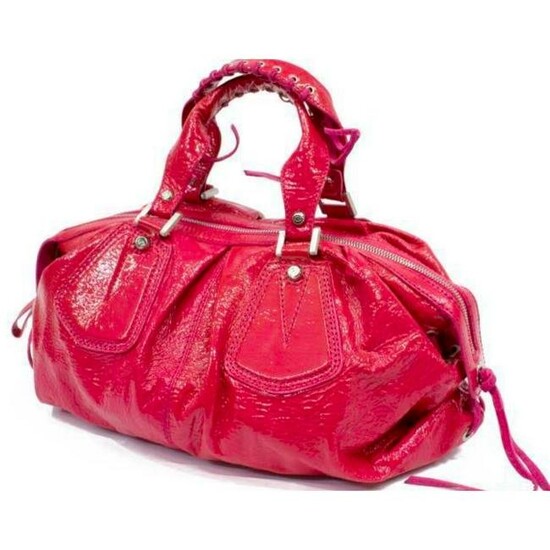 Pink Patent Leather Hobo Bag