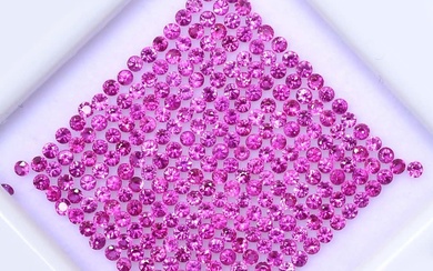 Pink Sapphire 1.25 MM Round Diamond Cut 250 Pieces