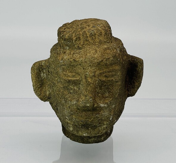 Pre-columbian Costa Rican Stone Trophy Head