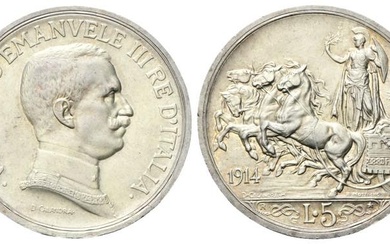 REGNO D’ITALIA Vittorio Emanuele III, 1900-1943. 5 Lire 1914 Roma,...