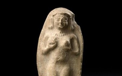 Relief plaque decorated with a Goddess of Fertility holding her breasts