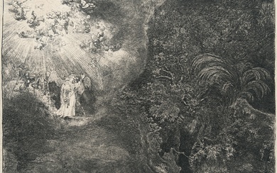 Rembrandt Harmensz. van Rijn (1606 Leiden - Amsterdam 1669) – The Angel appearing to the Shepherds