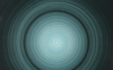 Robert Rotar*, Rotation, 1965, Large spiral green, canvas, 80 x 80 cm