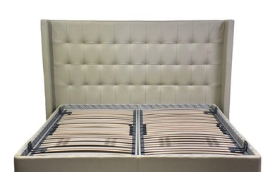 Roche Bobois King Beige Leather Bed
