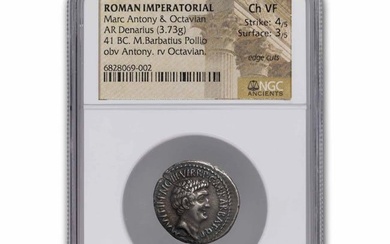 Roman Imperatorial AR Denarius Marc