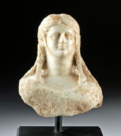 Roman Marble Bust of Young Woman