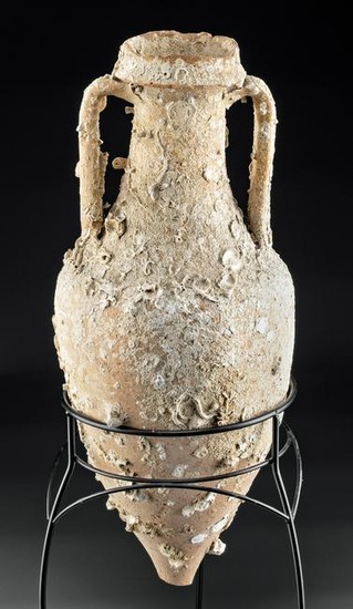 Roman Pottery Transport Amphora w/ Sea Encrustations