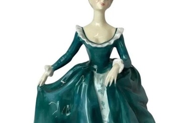 Royal Doulton "Janine" Porcelain Figurine. Made in England. 9" inches