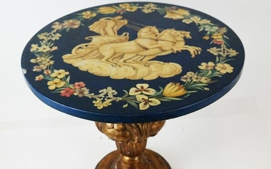 Scagliola Table, Florence, Italy, Signed