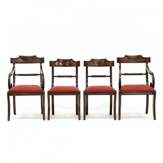 Set of Four Classical Style Mahogany Dining Chairs