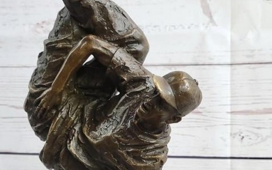 Signed Original Elegant Showgirl Dancer Bronze Sculpture - 12" x 6" - Signed By Milo