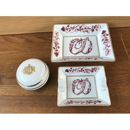 Small Christian Dior Ashtray and Dish and Limoges Miniature ...