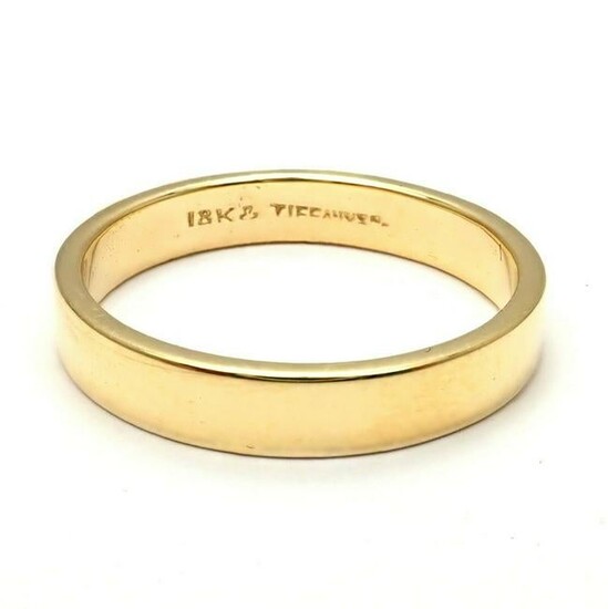 Tiffany & Co. 18k Yellow Gold 4mm Wedding Band Ring