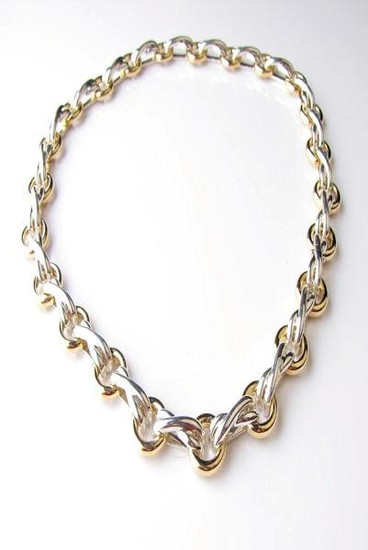 Tiffany & Co. Paloma Picasso 18K/Sterling Necklace. An 18K...