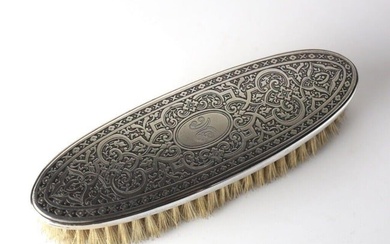 Tiffany & Co. Sterling Silver Clothes brush oval hand chased celtic geometric
