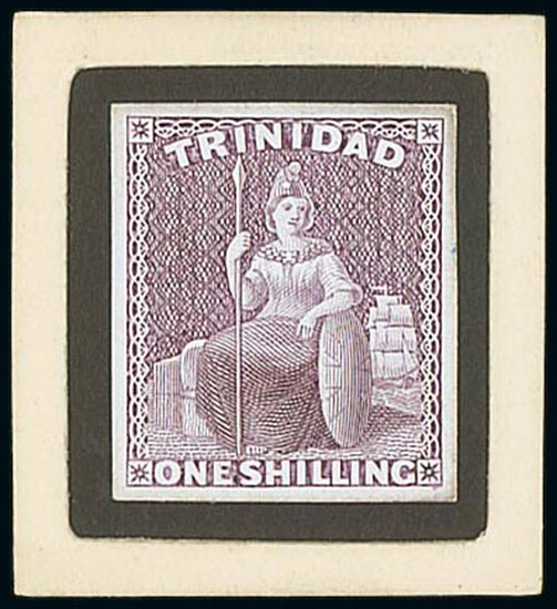 Trinidad 1862-63 Thick Paper (1d.) dull red, 4d. bright lilac, 6d. emerald and 1/- pale mauve...