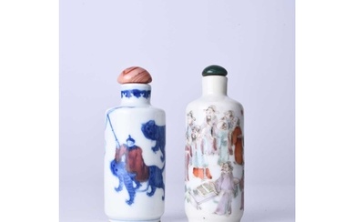 Two Chinese porcelain snuff bottles, 18th/19th century Both ...