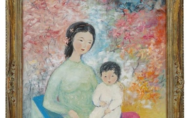 VIETNAMESE OIL PAINTING ATTRIBUTED TO VU CAO DAM