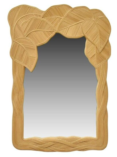 VINTAGE CRESPI STYLE PENCIL REEDED WALL MIRROR