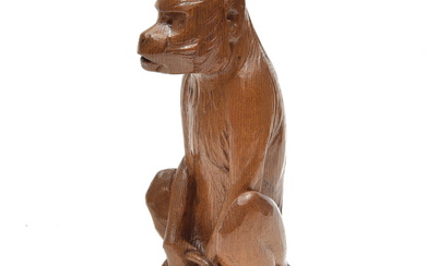 Wooden sculpture of monkey, design & execution unknown ca. 1925...