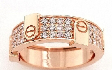 0.48ct Pink Diamond Ring - 14 kt. Pink gold - Ring - ***NO RESERVE PRICE***
