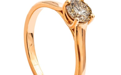 0.61 tcw VS1 Diamond Ring - 14 kt. Pink gold - Ring - 0.61 ct Diamond - No Reserve Price