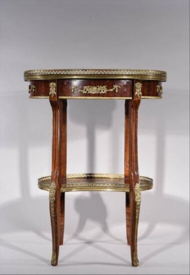 French Table With Inlay And Ormolu