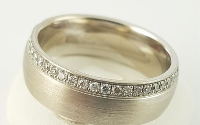 14 kt. White gold - Ring - 0.21 ct Diamond