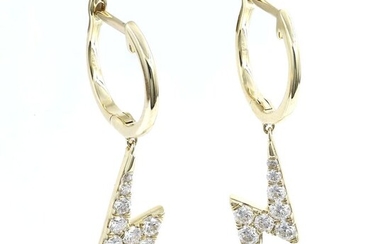 14 kt. Yellow gold - Earring - 0.50 ct Diamond