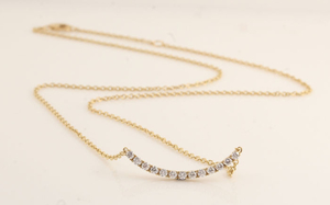 14 kt. Yellow gold - Necklace Diamond