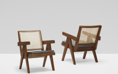 Pierre Jeanneret, lounge chairs from Chandigarh, pair