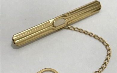 18 kt. Bicolour, Gold, White gold - tie clip