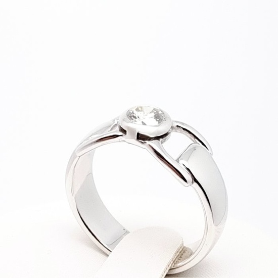 18 kt. White gold - Ring - 0.35 ct Diamond