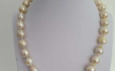 18 kt. Yellow gold - Necklace - South Sea Pearls 10-13 mm