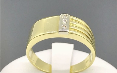 18 kt. Yellow gold - Ring - 0.05 ct Diamond