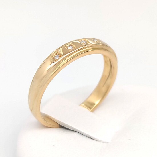 18 kt.Yellow gold - Ring - 0.05 ct Diamond
