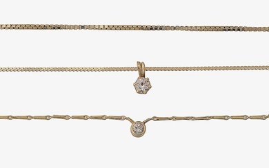 18ct gold diamond single stone necklace