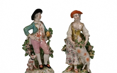 18th century, probably Derby, hand painted porcelain figurin...