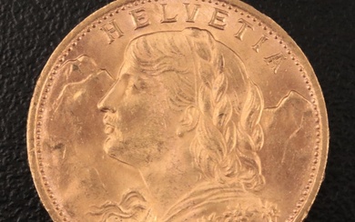 1930 Switzerland 20-Francs Gold Coin