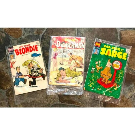 1950's Harvey & DC Comic Books, Blondie, Sad Sack & The