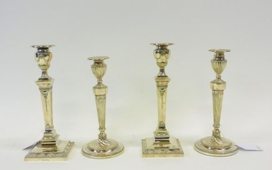 (2) pairs of Victorian silver-plated