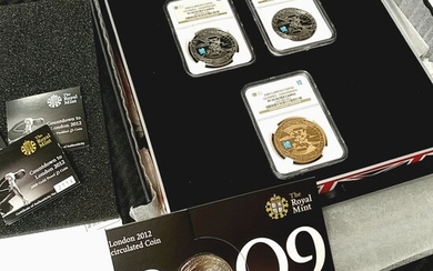 2009 G Britain Gold Olympic 3 Coin Set NGC PF70UC