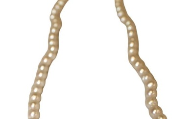 22" cultured fresh water pearl necklace 9-10mm