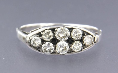 14k goud, Z2 zilver Silver, White gold - Ring - 0.60 ct Diamond