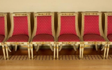 Set of (6) French Empire Gondola Chairs