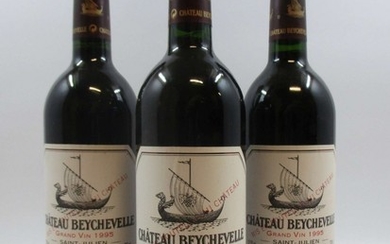 10 bouteilles CHÂTEAU BEYCHEVELLE 1995 4è GC Saint Julien